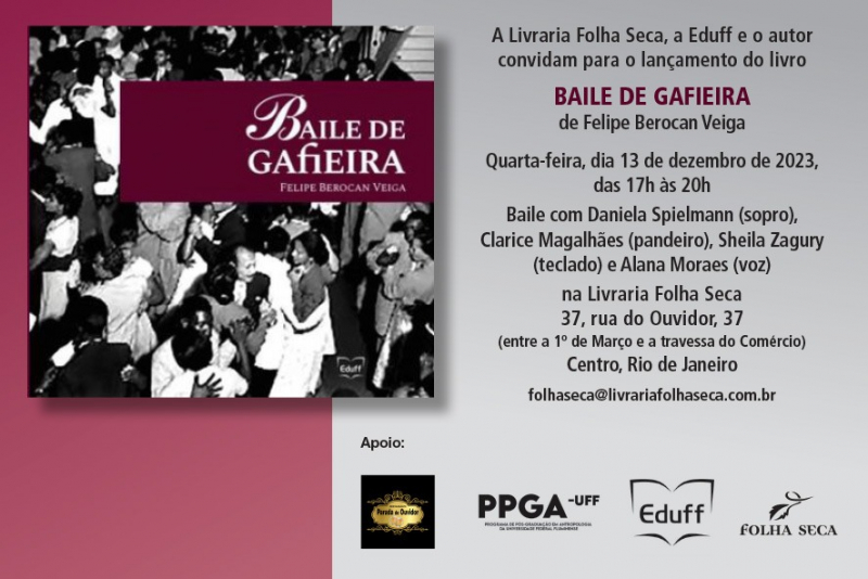 Convite de lançamento de "Baile de gafieira"